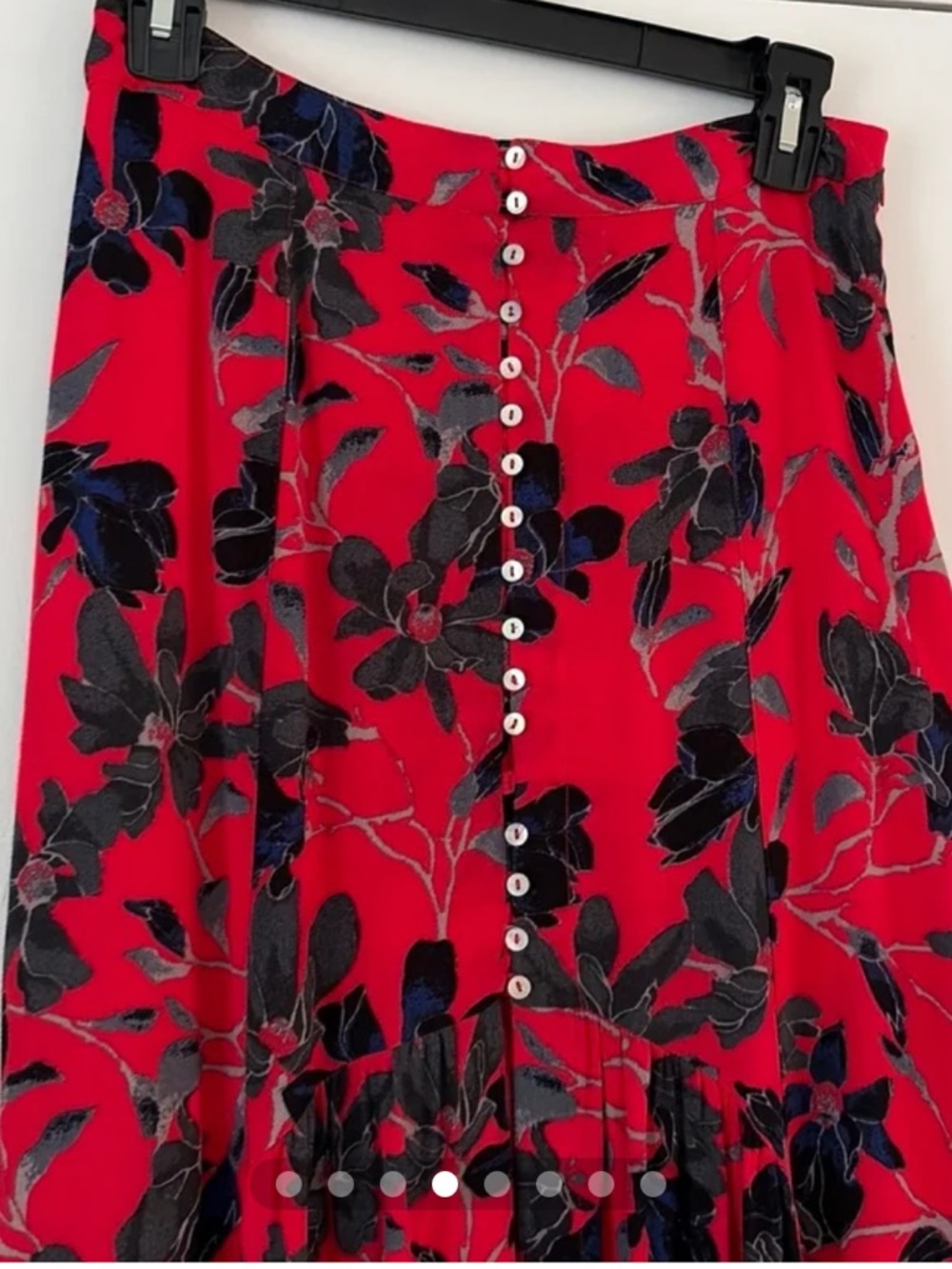 Free People Red Smooth Sailing Maxi Skirt with flaw - Picture 4 of 8